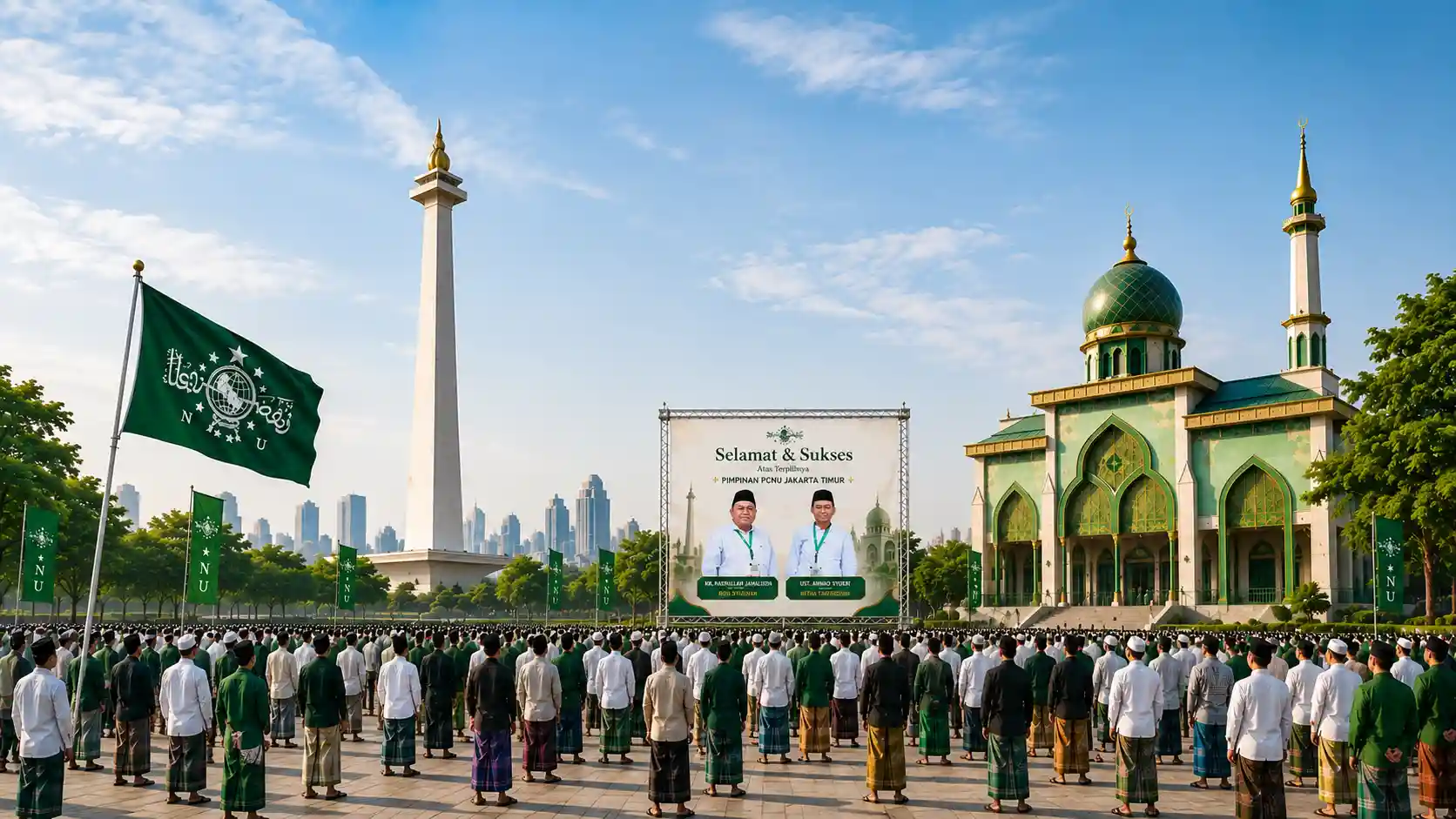 Kebersamaan pengurus dan warga Nahdlatul Ulama Pengurus Wilayah Provinsi Kalimantan Barat